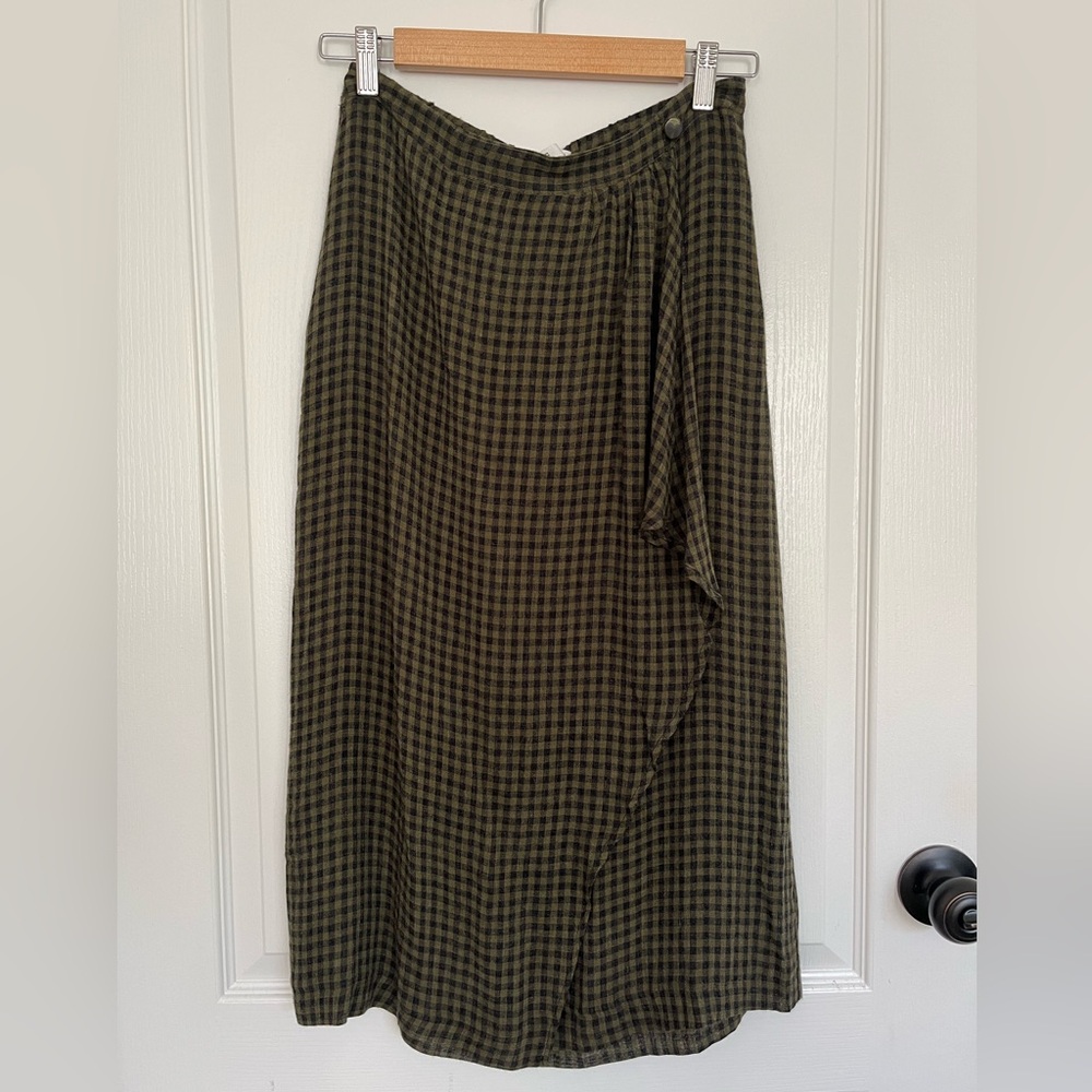 MANGO Checkered midi Skirt, Size S